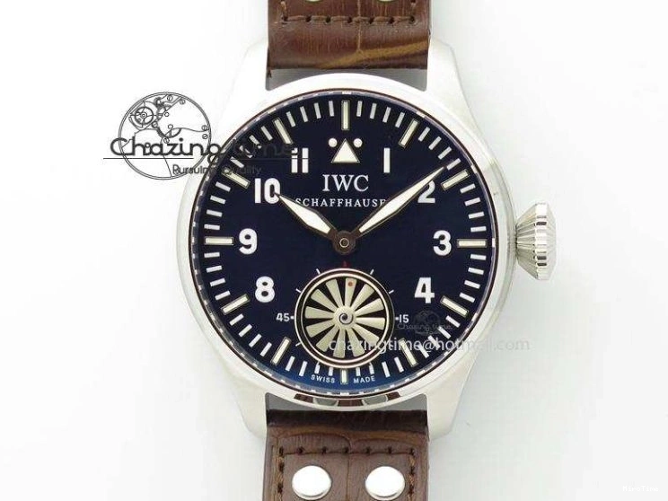 MIROTIME 0105 Reliable Big Pilot “Markus Buhler” IW5003 Turbine V6F Best Edition Blue Dial On Leather Strap A 7324